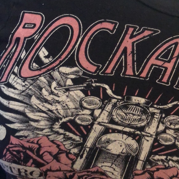 ROCKABILLY cropped Tshirt with cutouts - Picture 4 of 5